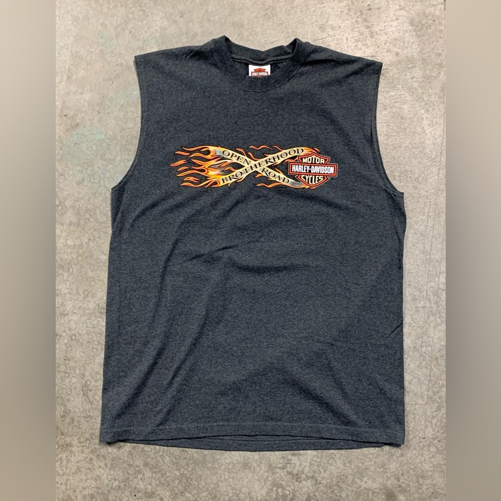 Harley Davidson Tiger Biker Muscle Tee Tank Top